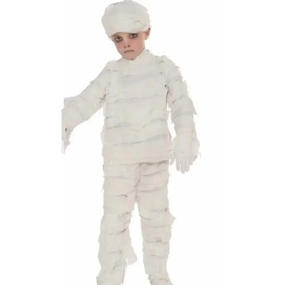 Wishcraft Chasing Fireflies Mummy Costume Pants Kids 6 White Cosplay Halloween